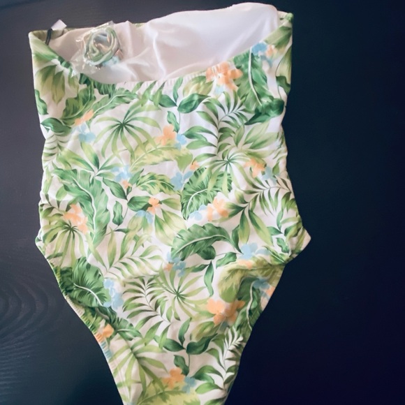 Women's Bandeau Tie-Front Cut Out One Piece Swimsuit - Shade & Shore™ - Picture 9 of 12